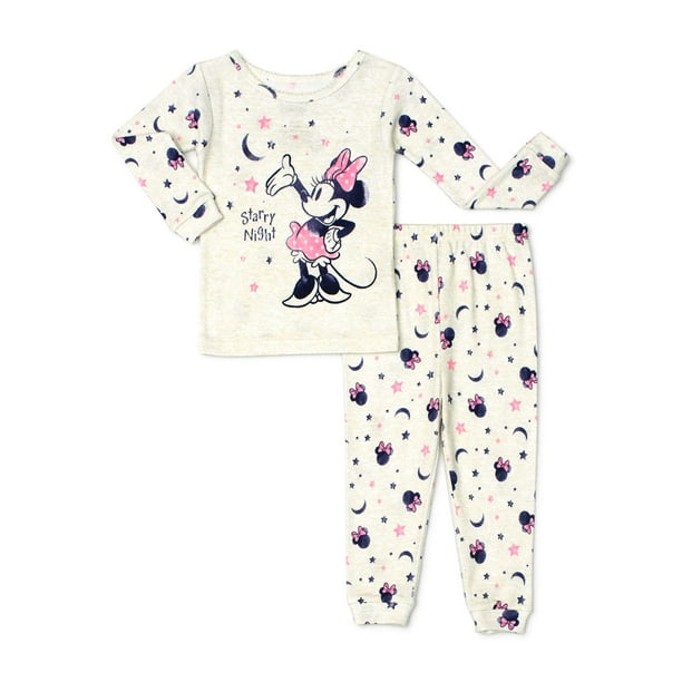 Disney Minnie Mouse Baby Girls 2 Pack Footie Pajamas